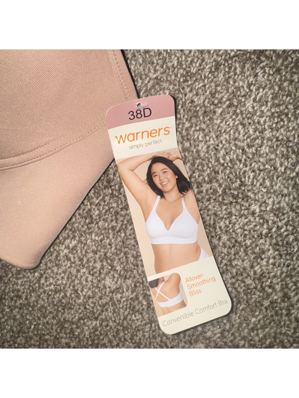 Warner's Women's 38D Nude Wirefree T-shirt Bra Convertible Comfort Bra NWT - Picture 2 of 6